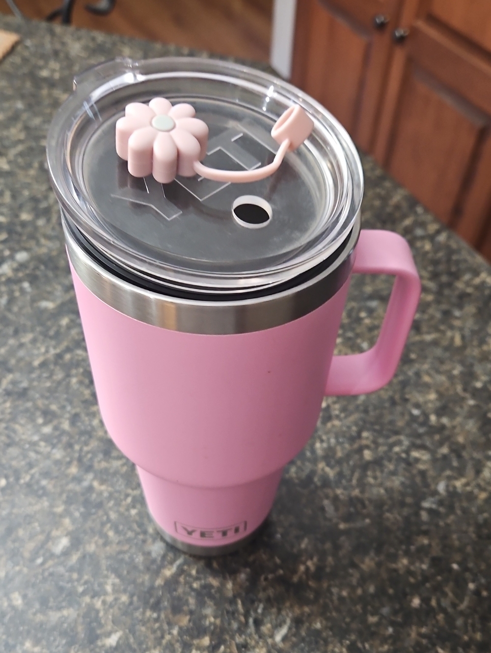 Pink insulated tumbler